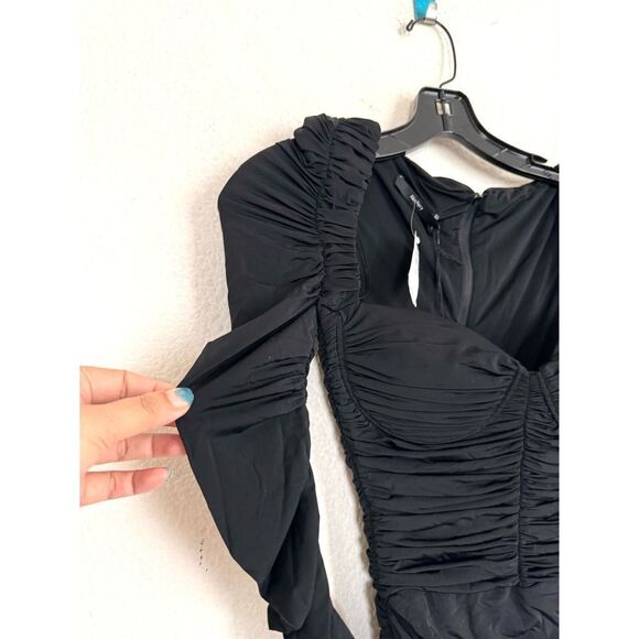 ALEX PERRY Stanton Ruched Sweetheart Cup Dress in black UK8 / US4 - Picture 12 of 12